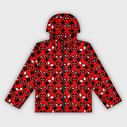 Ветровка с капюшоном женская Дэдпул и Человек паук, цвет: 3D-черный