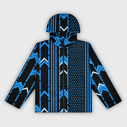 Ветровка с капюшоном женская Синие обои на чёрном фоне, цвет: 3D-черный