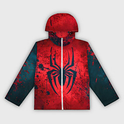 Ветровка с капюшоном женская Душа героя: Человек-паук, цвет: 3D-белый