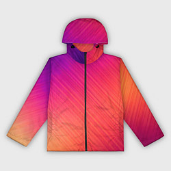 Ветровка с капюшоном женская Градиент в косую полоску, цвет: 3D-черный