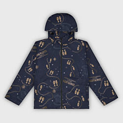 Ветровка с капюшоном женская Карта мародёров Гарри Поттер, цвет: 3D-черный