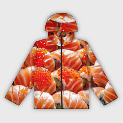 Ветровка с капюшоном женская Ролл Филадельфия, цвет: 3D-черный