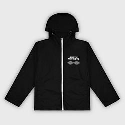 Ветровка с капюшоном женская Arctic Monkeys - classic black color, цвет: 3D-белый