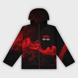 Ветровка с капюшоном женская Arctic Monkeys - красный дым, цвет: 3D-черный