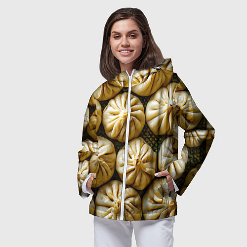 Женская ветровка Хинкали / 3D-Белый – фото 3