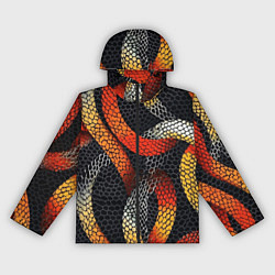 Ветровка с капюшоном женская В змеях, цвет: 3D-черный