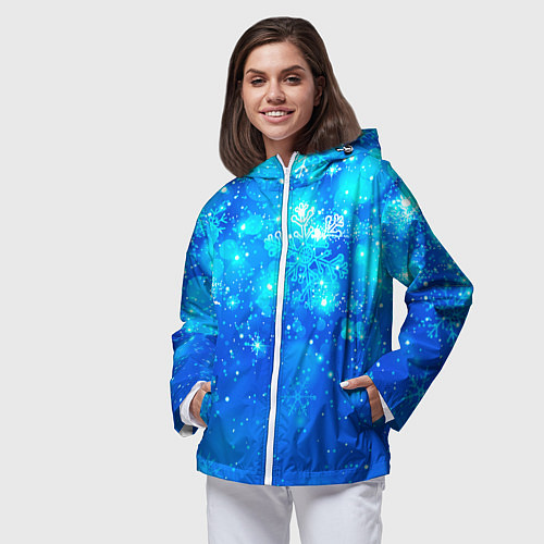 Женская ветровка Морозное свечение / 3D-Белый – фото 3
