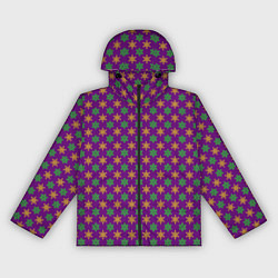 Ветровка с капюшоном женская Вихрь снежинок, цвет: 3D-черный