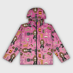 Ветровка с капюшоном женская Паттерн с Гермионой из Гарри Поттер, цвет: 3D-черный