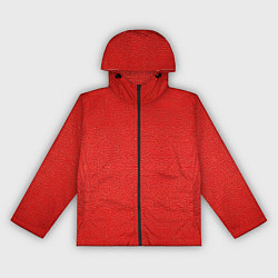 Ветровка с капюшоном женская Красная кожаная текстура, цвет: 3D-черный