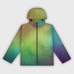 Ветровка с капюшоном женская Цветной металл с градиентом, цвет: 3D-черный