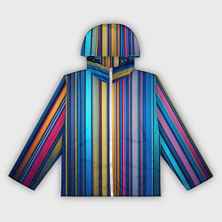 Ветровка с капюшоном женская Яркие вертикальные линии, цвет: 3D-белый