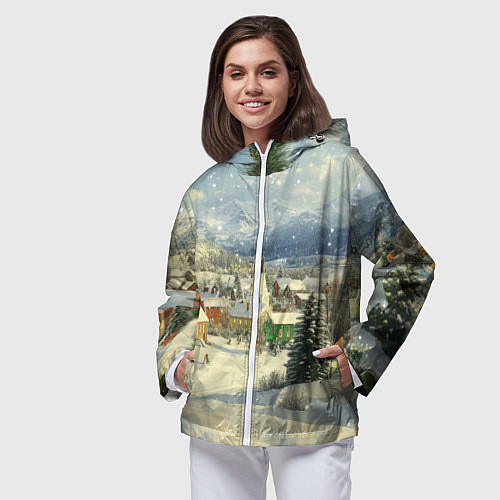 Женская ветровка Дух рождества / 3D-Белый – фото 3