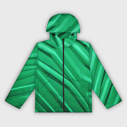 Ветровка с капюшоном женская Зелёный пластик, цвет: 3D-черный