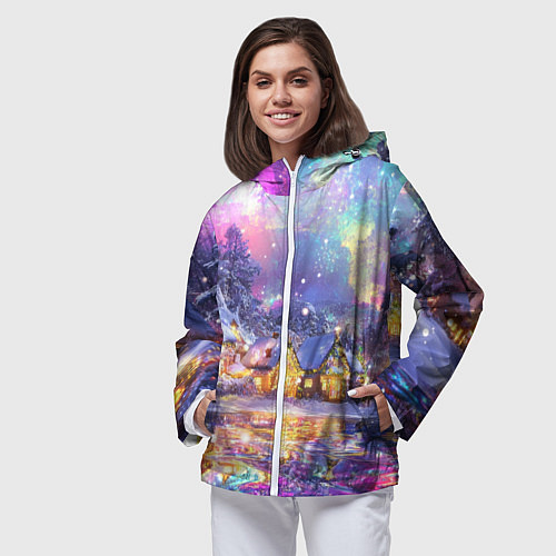 Женская ветровка Настроение рождества / 3D-Белый – фото 3