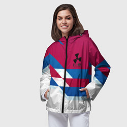 Ветровка с капюшоном женская Stalker geometry, цвет: 3D-черный — фото 2