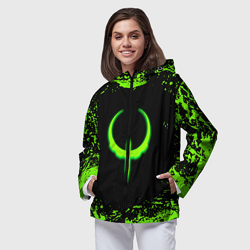 Женская ветровка Quake кислотные краски / 3D-Черный – фото 3
