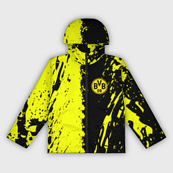 Ветровка с капюшоном женская Borussia краски текстура, цвет: 3D-черный