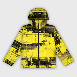Женская ветровка Чёрно-жёлтый техно-паттерн