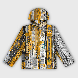 Ветровка с капюшоном женская Cyberpunk pattern yellow, цвет: 3D-черный