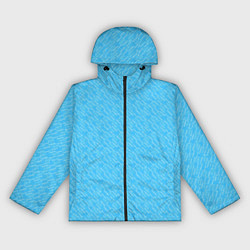 Ветровка с капюшоном женская Неоновый голубой лазурный однотонный текстура, цвет: 3D-черный