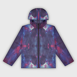 Ветровка с капюшоном женская Тай-дай космос, цвет: 3D-черный