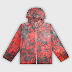 Ветровка с капюшоном женская Абстракция - grunge vibe, цвет: 3D-белый
