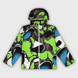 Ветровка с капюшоном женская Объемный камуфляж из слоев, цвет: 3D-белый
