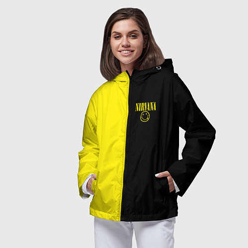 Женская ветровка Нирвана два цвета / 3D-Черный – фото 3