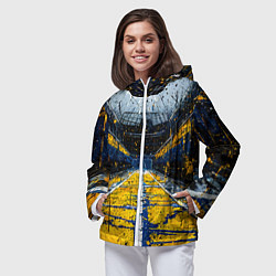 Ветровка с капюшоном женская Спортивная площадка, цвет: 3D-белый — фото 2