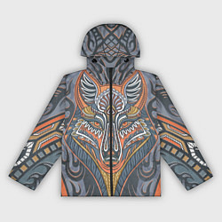 Женская ветровка Орнаментальный волк с узорами стилизованный