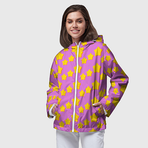 Женская ветровка Звезды-пряники / 3D-Белый – фото 3