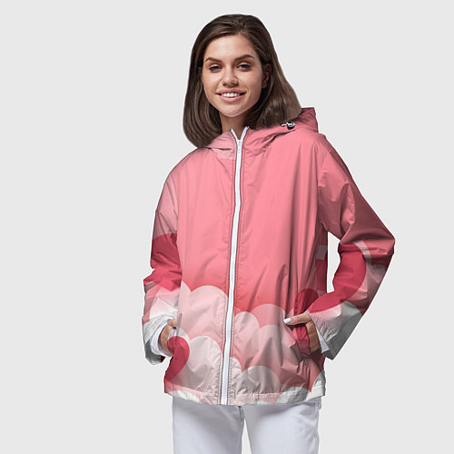 Женская ветровка Облака любви / 3D-Белый – фото 3