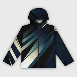 Женская ветровка Чёрно-синий абстрактный с полосами
