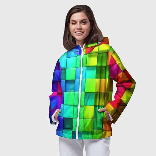 Женская ветровка Square 2 / 3D-Белый – фото 3