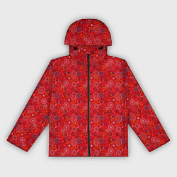 Женская ветровка Алый красный деревенский абстрактный узор