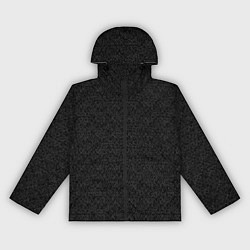 Ветровка с капюшоном женская Чёрный с серым тёмный текстурированный, цвет: 3D-черный
