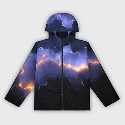 Женская ветровка Молния в фиолетовом небе текстура