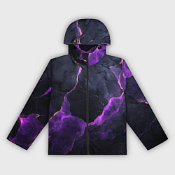 Женская ветровка Фиолетово-черная объемная текстура