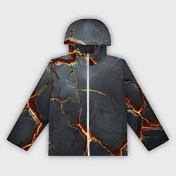 Женская ветровка Серая текстура с золотым изломом