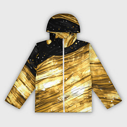 Ветровка с капюшоном женская Золотой текстурный фон, цвет: 3D-белый