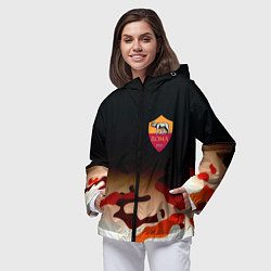 Ветровка с капюшоном женская Roma камуфляжный стиль, цвет: 3D-черный — фото 2