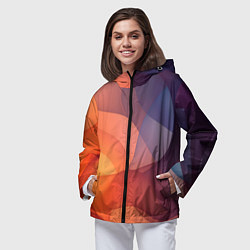 Ветровка с капюшоном женская Летящая вуаль, цвет: 3D-черный — фото 2