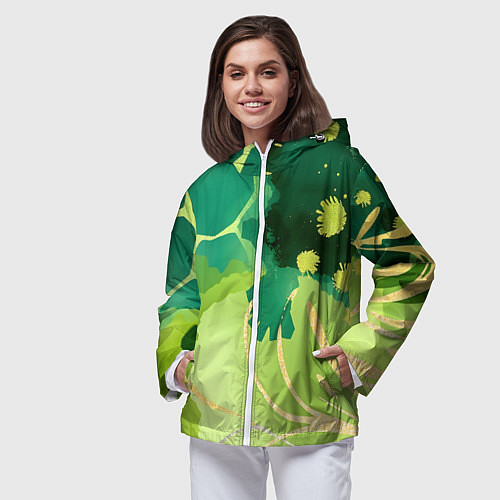 Женская ветровка Вдохновленный природой / 3D-Белый – фото 3
