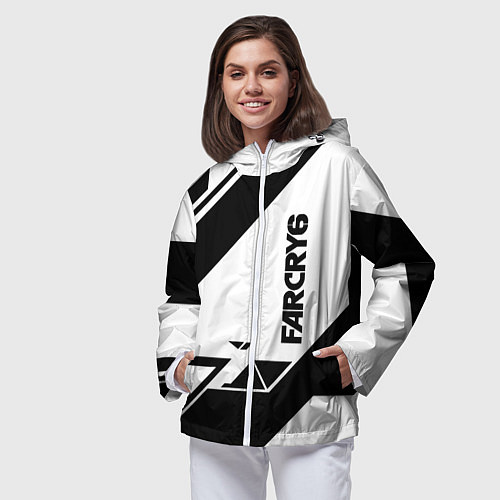 Женская ветровка Farcry6 геометрия полосы / 3D-Белый – фото 3