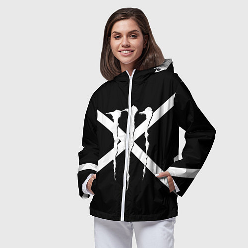 Женская ветровка Monster energy line / 3D-Белый – фото 3