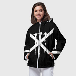Ветровка с капюшоном женская Monster energy line, цвет: 3D-белый — фото 2