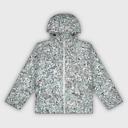Ветровка с капюшоном женская Перламутровый серо-голубой паттерн, цвет: 3D-белый