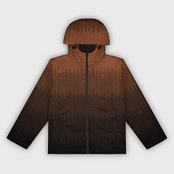 Ветровка с капюшоном женская Чёрно-коричневый полосы от светлого к тёмному, цвет: 3D-черный