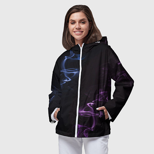 Женская ветровка Color black blue pink / 3D-Белый – фото 3